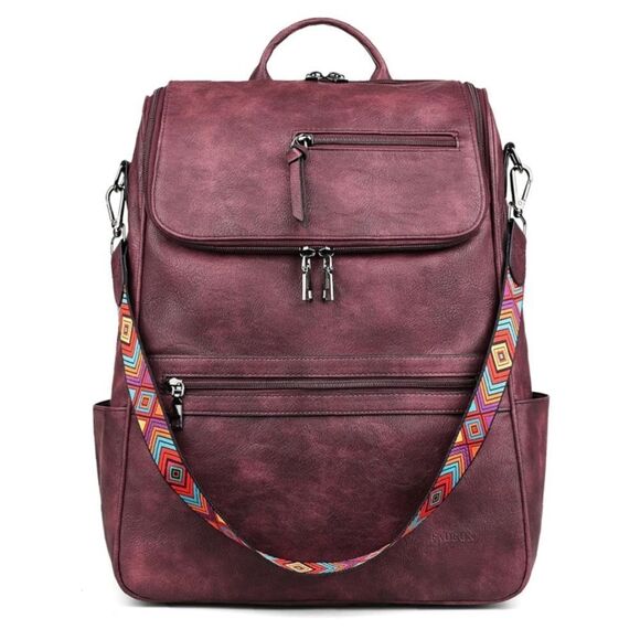 Leather Travel Backpack Bag - Picture 8 of 8